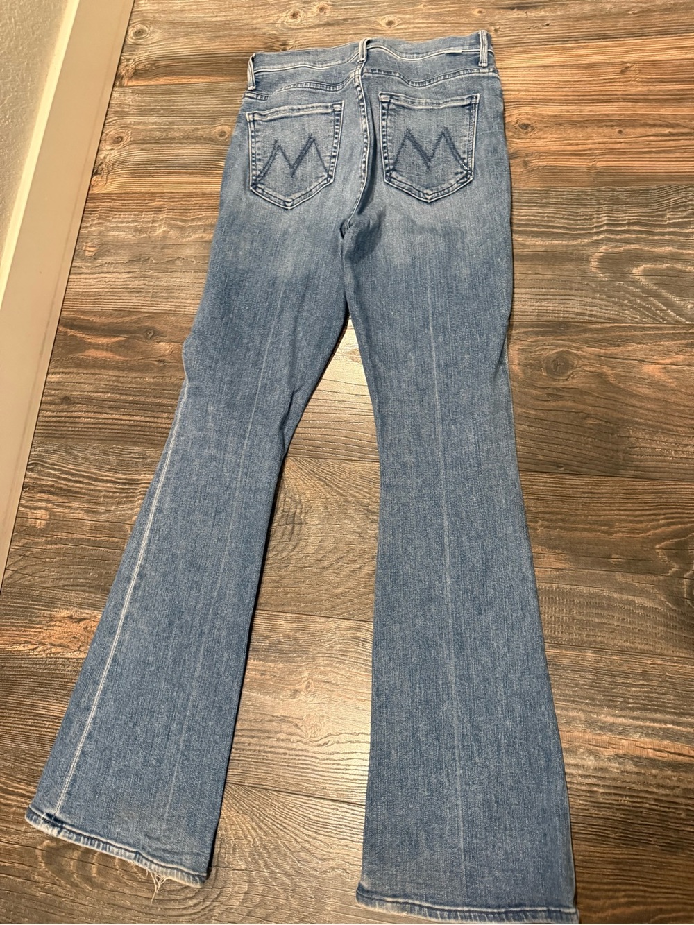 MOTHER Light Blue High-Rise Flare Jeans